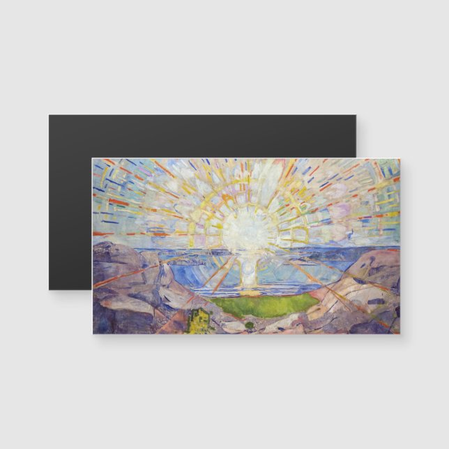 Edvard Munch - La carte magnétique Sun 1911 (Devant / Derrière)