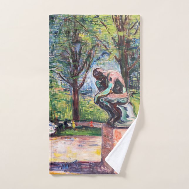 Edvard Munch - Le penseur de Rodin (Serviette à main)
