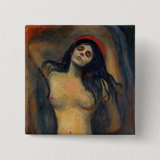 Edvard Munch - Madonna 2 Inch Square Button (Front)