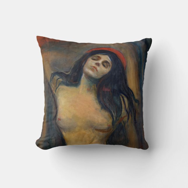 Edvard Munch - Madonna Throw Pillow (Front)