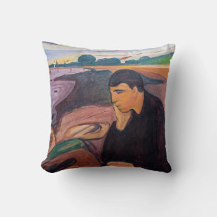 Edvard Munch - Melancholy 1894 Throw Pillow