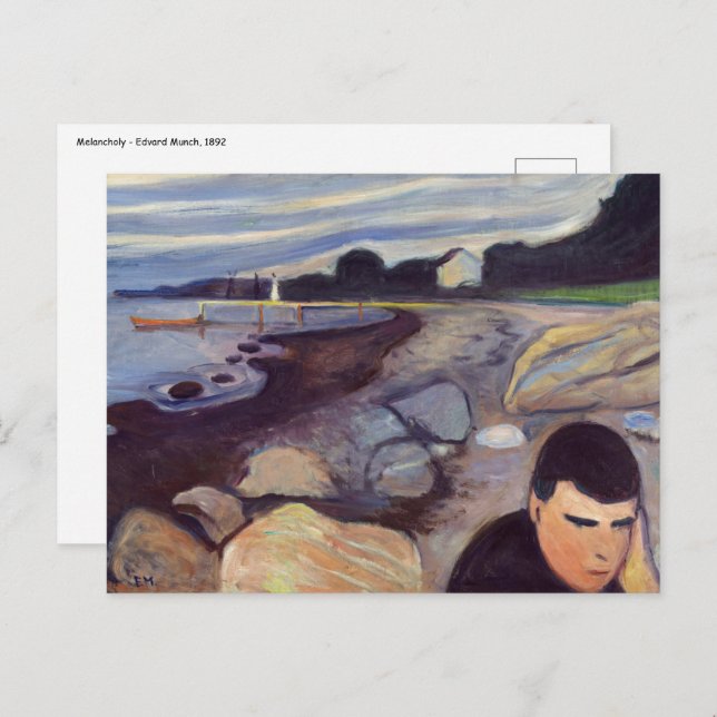 Edvard Munch - Melancholy Postcard (Front/Back)