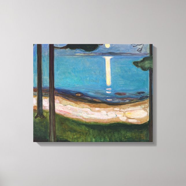 Edvard Munch - Moonlight Canvas Print (Front)