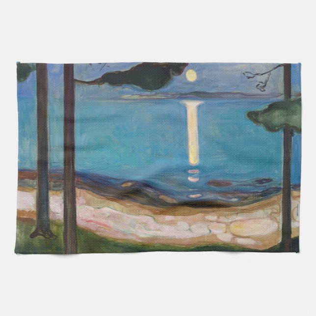 Edvard Munch - Moonlight Kitchen Towel (Horizontal)