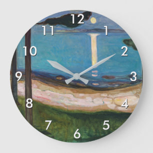 Edvard Munch - Moonlight Large Clock