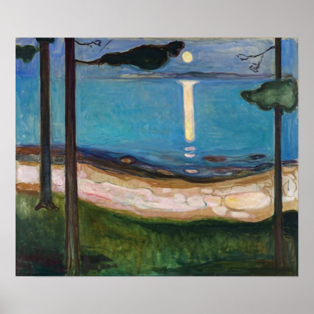 Edvard Munch - Moonlight Poster (Front)