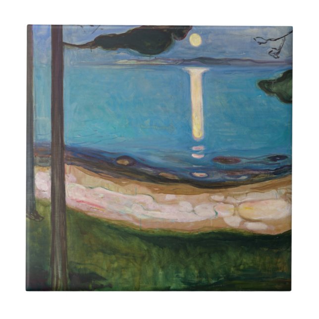 Edvard Munch - Moonlight Tile (Front)