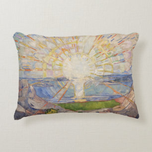 Edvard Munch Mural Painting The Sun (Solen) (1911) Accent Pillow