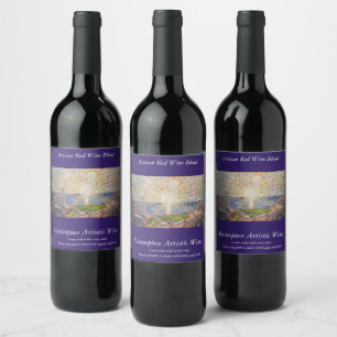 Edvard Munch Mural Painting The Sun (Solen) (1911) Wine Label