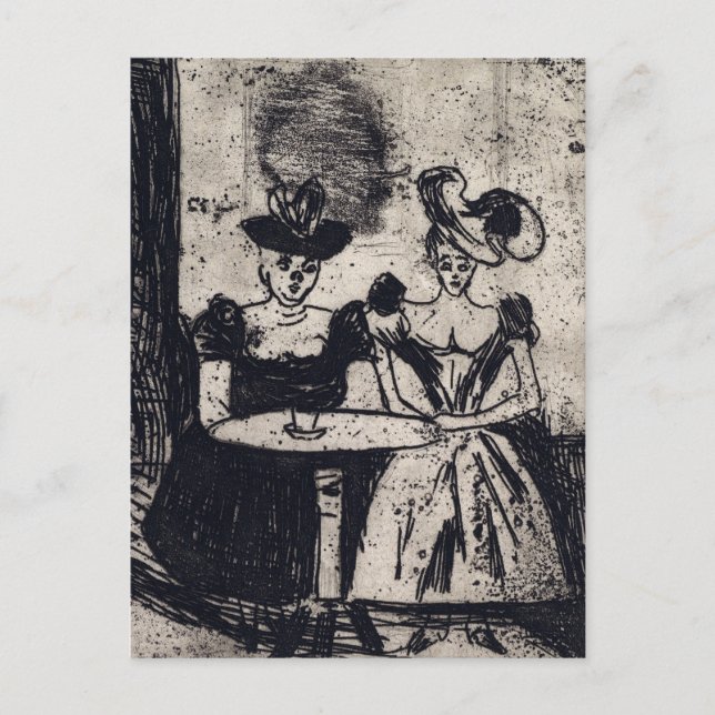 Edvard Munch Night Cafe Postcard (Front)