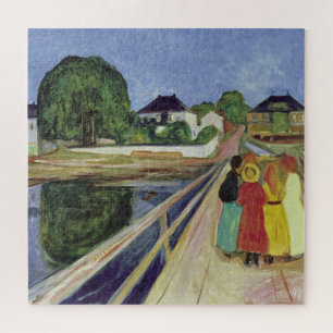 Edvard Munch Painting Girls on the Bridge (c 1902) Jigsaw Puzzle
