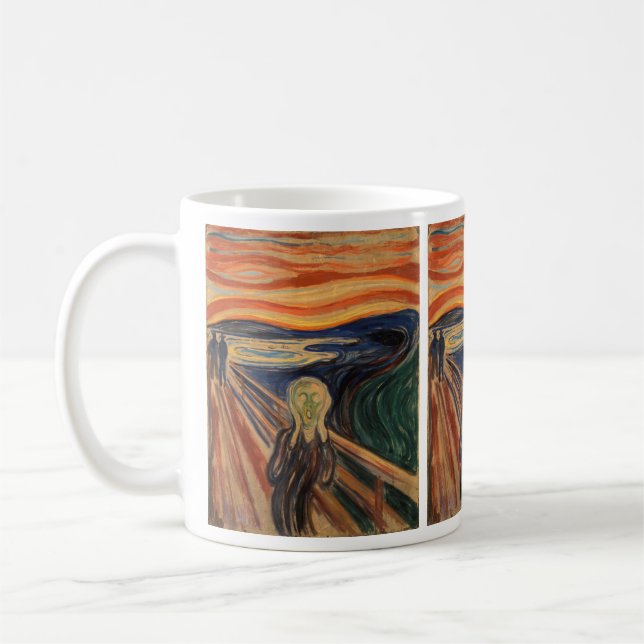 Edvard Munch Painting The Scream (Skrik) 1910 Coffee Mug (Left)