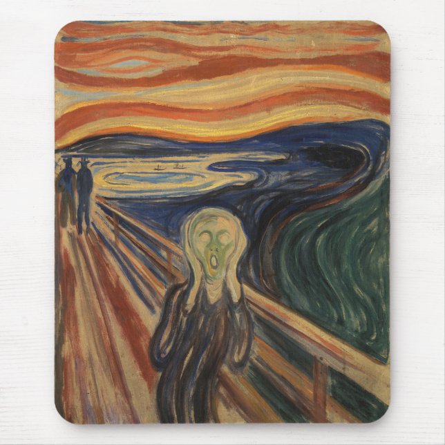 Edvard Munch Painting The Scream (Skrik) 1910 Mouse Pad (Front)
