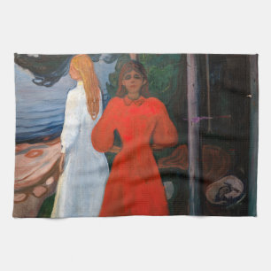 Edvard Munch - Red and White Kitchen Towel