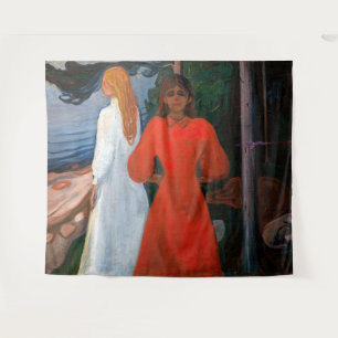 Edvard Munch - Red and White Tapestry