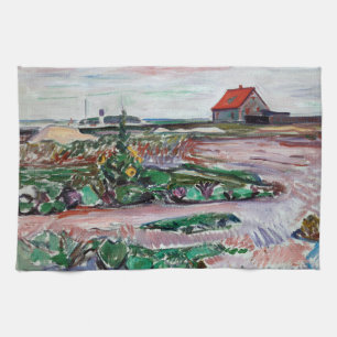 Edvard Munch - Seashore. Landscape near Lubeck Kitchen Towel