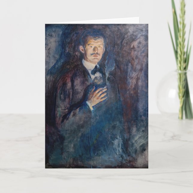 Edvard Munch - Self-Portrait with Cigarette Card (Front)