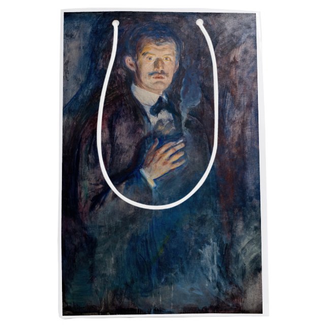 Edvard Munch - Self-Portrait with Cigarette Medium Gift Bag (Front)