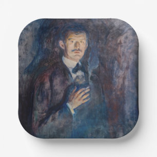 Edvard Munch - Self-Portrait with Cigarette Paper Plate