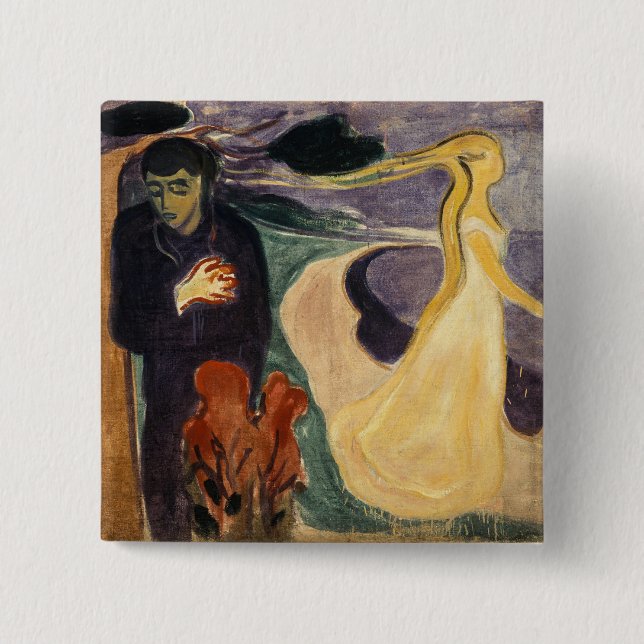 Edvard Munch - Separation 2 Inch Square Button (Front)
