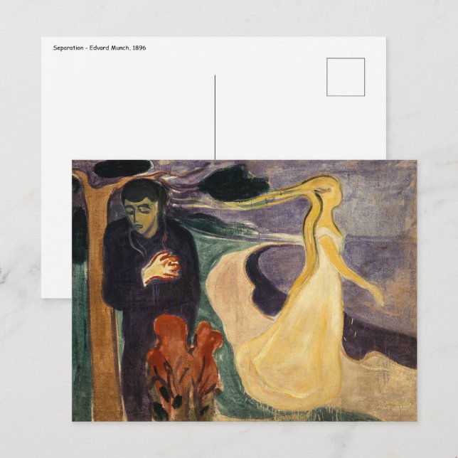 Edvard Munch - Separation Postcard (Front/Back)