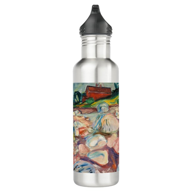 Edvard Munch - Shore with Red House 710 Ml Water Bottle (Right)