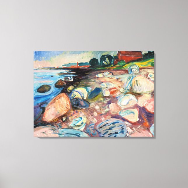 Edvard Munch - Shore with Red House Canvas Print (Front)