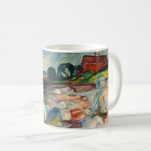 Edvard Munch - Shore with Red House Coffee Mug