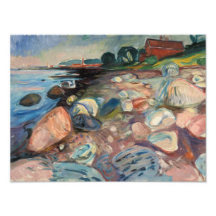 Edvard Munch - Shore with Red House Photo Print