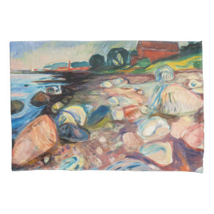 Edvard Munch - Shore with Red House Pillowcase
