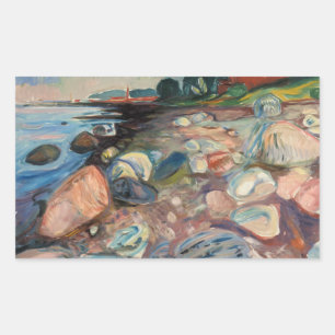 Edvard Munch - Shore with Red House Sticker