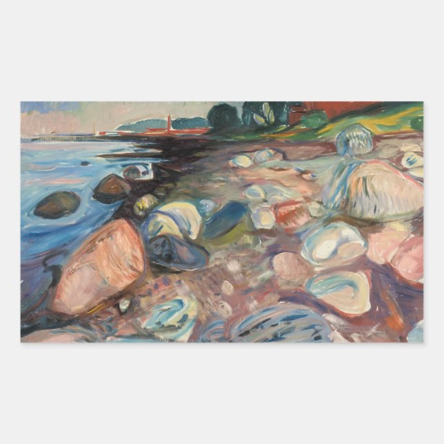Edvard Munch - Shore with Red House Sticker (Front)