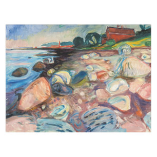 Edvard Munch - Shore with Red House Tablecloth
