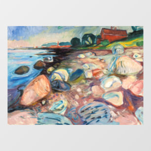 Edvard Munch - Shore with Red House Window Cling