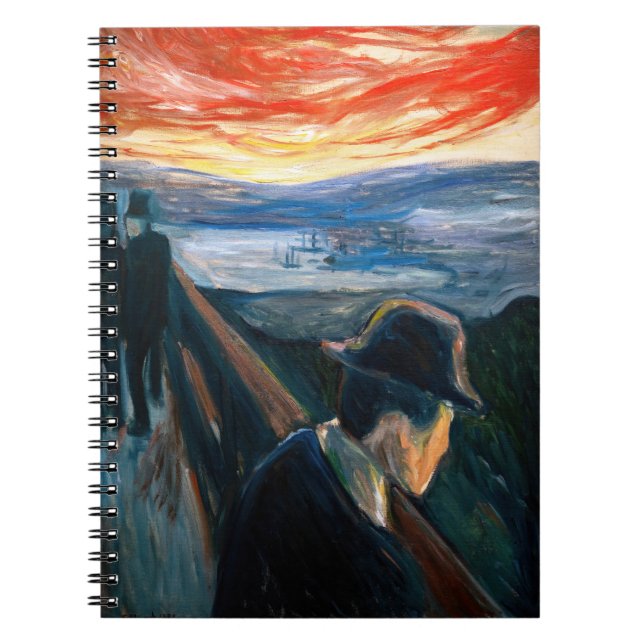 Edvard Munch - Sick Mood at Sunset, Despair 1892 Notebook (Front)