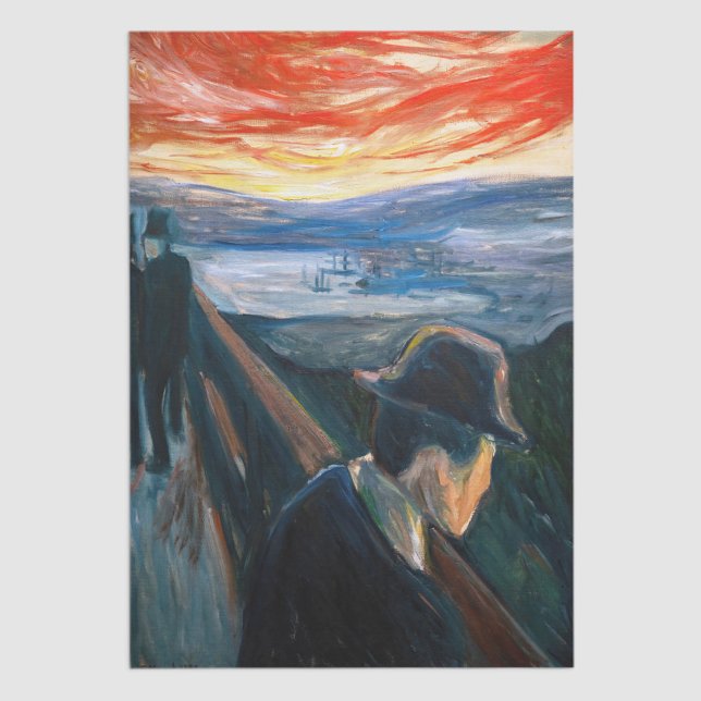 Edvard Munch - Sick Mood at Sunset, Despair 1892 Tissue Paper (Creator Uploaded)