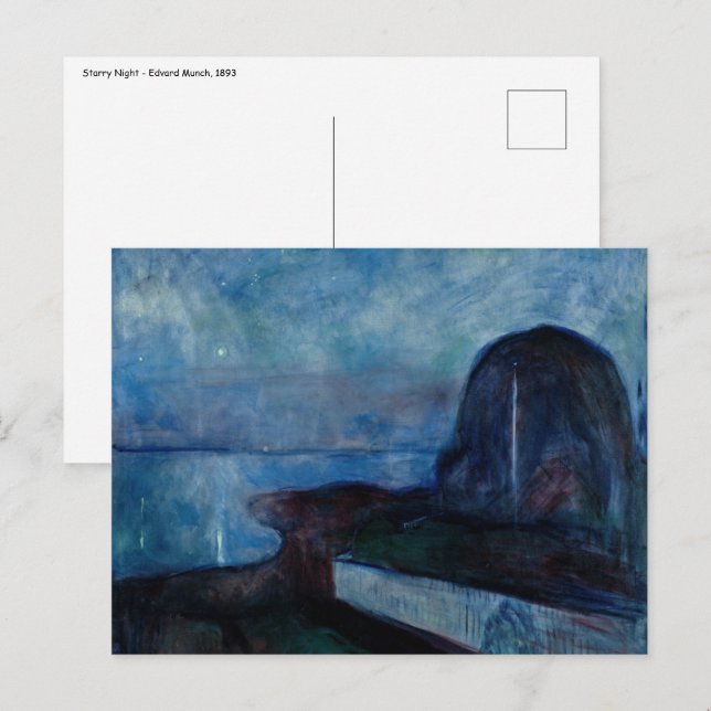 Edvard Munch - Starry Night 1893 Postcard (Front/Back)