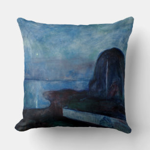 Edvard Munch - Starry Night 1893 Throw Pillow