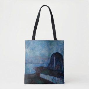 Edvard Munch - Starry Night 1893 Tote Bag
