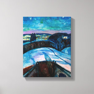Edvard Munch - Starry Night 1922 Canvas Print