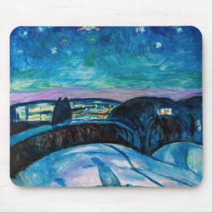 Edvard Munch - Starry Night 1922 Mouse Pad