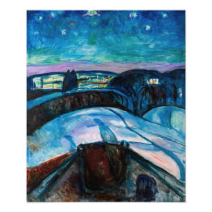 Edvard Munch - Starry Night 1922 Photo Print