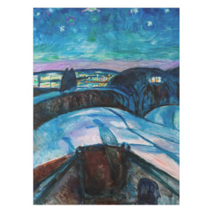 Edvard Munch - Starry Night 1922 Tablecloth