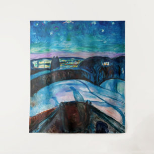 Edvard Munch - Starry Night 1922 Tapestry