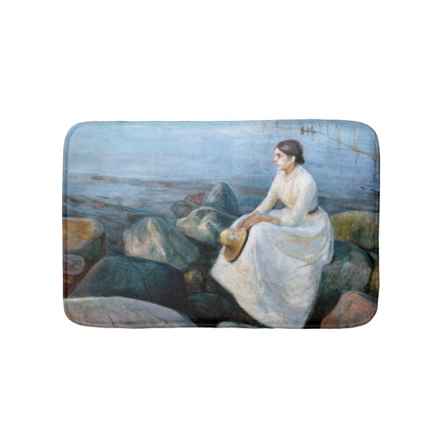 Edvard Munch - Summer Night, Inger on the Beach Bath Mat (Front)