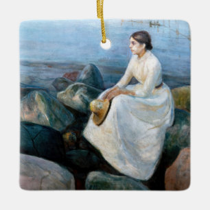 Edvard Munch - Summer Night, Inger on the Beach Ceramic Ornament
