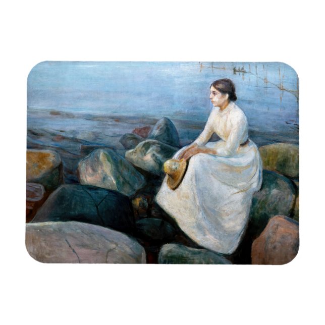 Edvard Munch - Summer Night, Inger on the Beach Magnet (Horizontal)