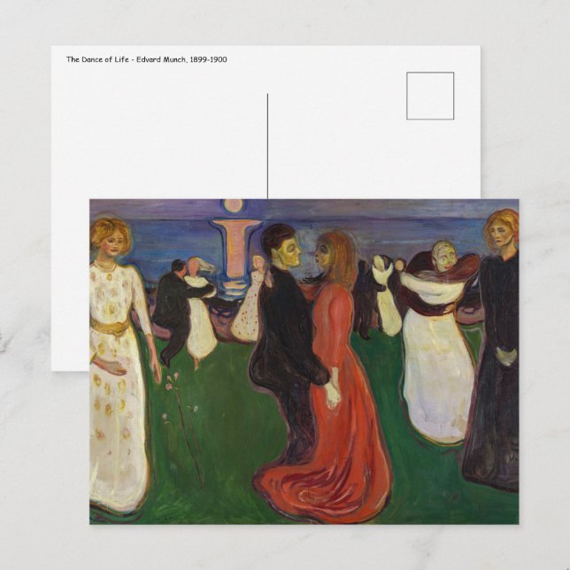 Edvard Munch - The Dance of Life Postcard (Front/Back)