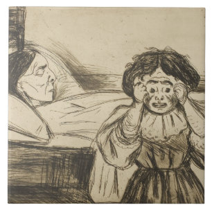 Edvard Munch - The Dead Mother and Her Child Tile