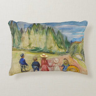 Edvard Munch - The Fairytale Forest Accent Pillow